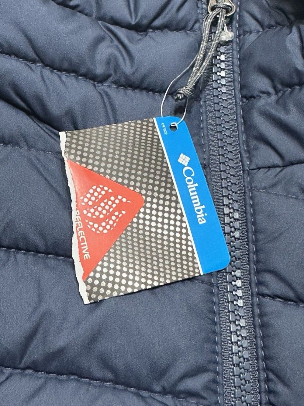 Columbia Puffer Vest Powder Lite Women’s Size XS Omni-Heat Full Zip Navy NWT NEW - Picture 9 of 10